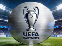 欧洲足球协会联盟UEFA合作伙伴Logo - 欧洲冠军联赛奖杯图案